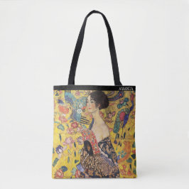 Klimt – Woman with a Fan – Personalized Tote Bag