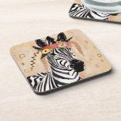 Klimt Zebra | Bodemteelt Bier Onderzetter (Linkerzijde)