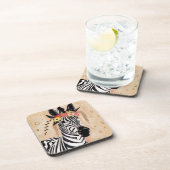 Klimt Zebra | Bodemteelt Bier Onderzetter (Rechterzijde)