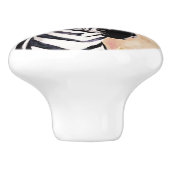 Klimt Zebra | Bodemteelt Keramische Knop (Zijkant)