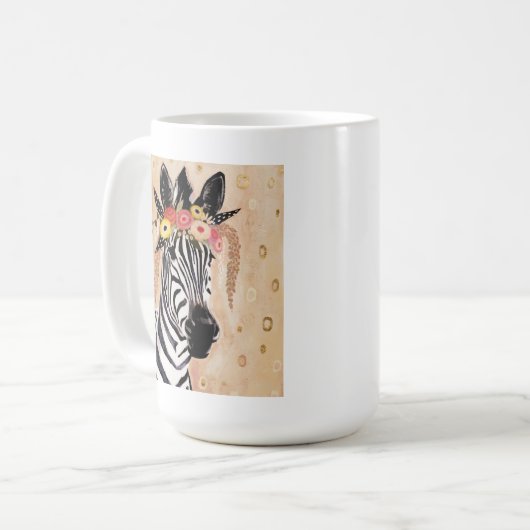Klimt Zebra | Bodemteelt Koffiemok (Voorkant links)