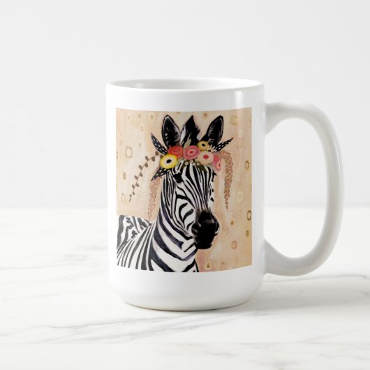 Klimt Zebra | Bodemteelt Koffiemok (Rechts)