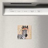 Klimt Zebra | Bodemteelt Magneet (Insitu (Vaatwasser))