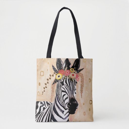 Klimt Zebra | Bodemteelt Tote Bag (Voorkant)