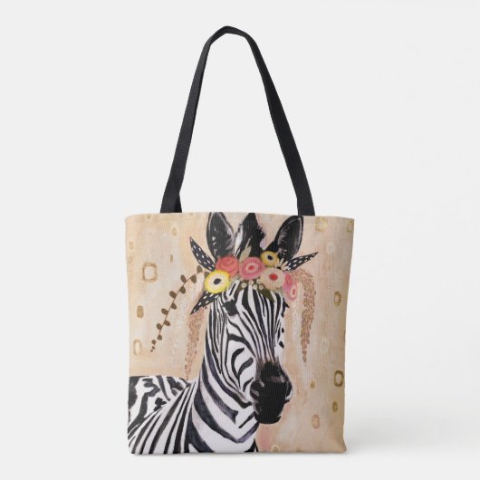 Klimt Zebra | Bodemteelt Tote Bag (Achterkant)