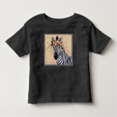 Klimt Zebra | In bloemen toegevoegd Kinder Shirts (Voorkant)