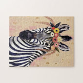 Klimt Zebra | In bloemen toegevoegd Legpuzzel (Horizontaal)
