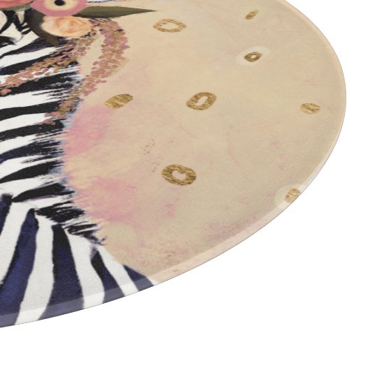 Klimt Zebra | In bloemen toegevoegd Snijplank (Hoek)