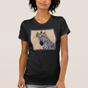 Klimt Zebra   In bloemen toegevoegd T-shirt