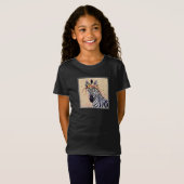 Klimt Zebra | In bloemen toegevoegd T-shirt (Voorkant volledig)