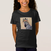 Klimt Zebra | In bloemen toegevoegd T-shirt (Voorkant)