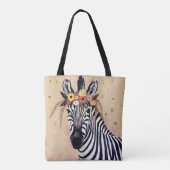 Klimt Zebra | In bloemen toegevoegd Tote Bag (Achterkant)