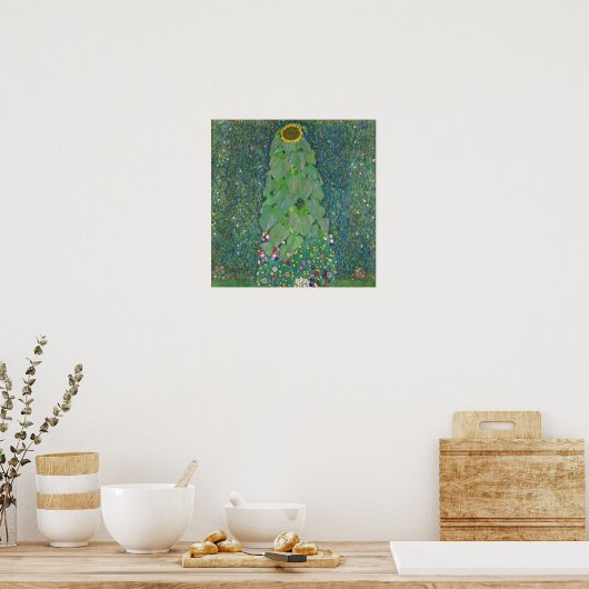Klimt - Zonnebloem Poster (Keuken)