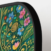 Klimt Zonnebloemwei Pickleball Paddle (Links Detail)