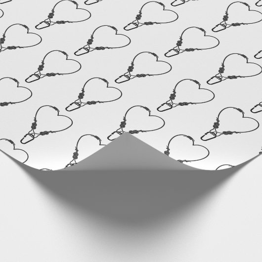 Klimtouw klimmen Klimming liefje hart Cadeaupapier (Hoek)