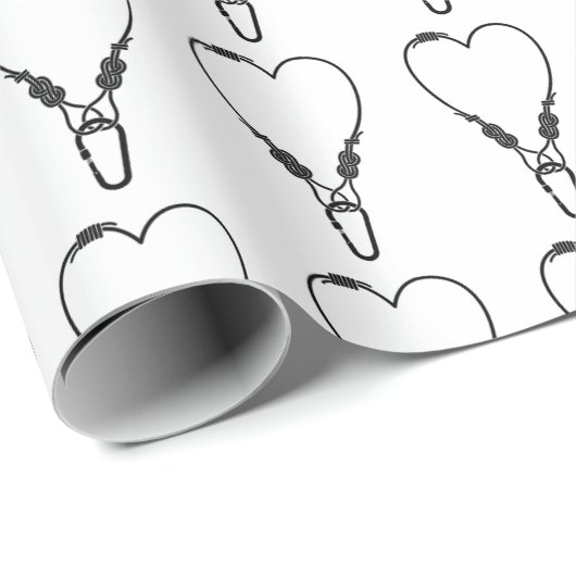 Klimtouw klimmen Klimming liefje hart Cadeaupapier (Rol Hoek)