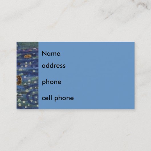 Klimtpatroon . visitekaartje (Voorkant)