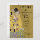Klimt's De Kus - Art Nouveau Bewaar de Datum Save The Date (Voorkant)