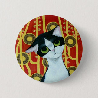 Klimt's kat ronde button 5,7 cm