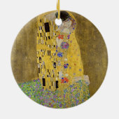 Klimt's meesterwerk The Kiss - Eternal Embrace Keramisch Ornament (Achterkant)