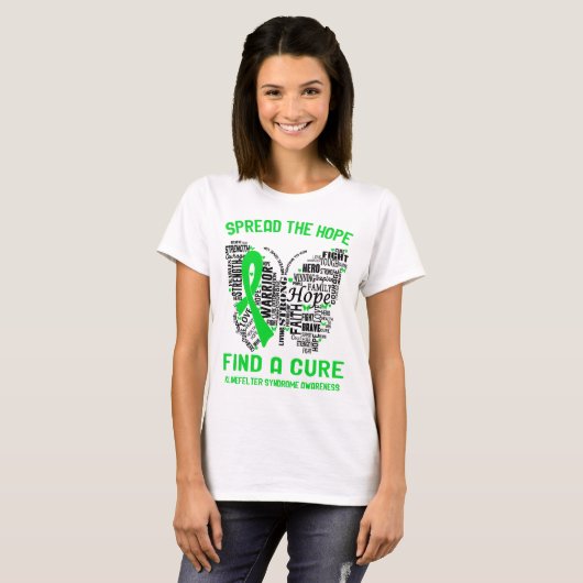 Klinefelter Syndrome Awareness Ribbon Support Gift T-shirt (Voorkant volledig)