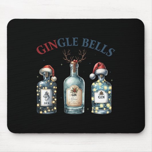 Klingel Bellen Grappige Gin Gin Bellen Kerstboom M Muismat (Voorkant)