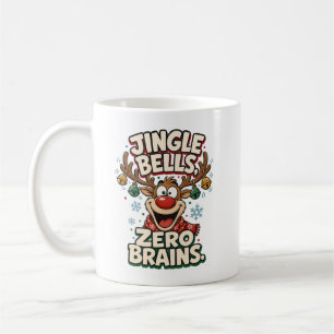 Klingelende Bellen Nul Hersens Grappige Kerst Rend Koffiemok