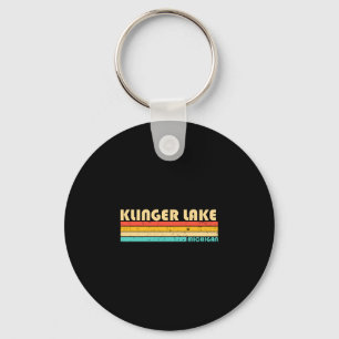 Klinger meer Michigan grappige vissen kamperen zom Sleutelhanger