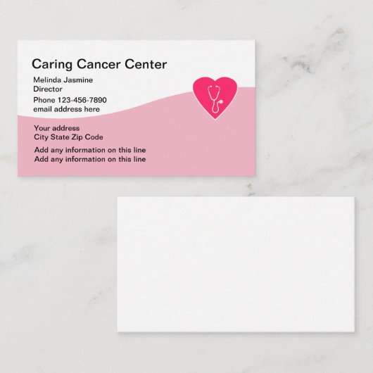 Klinisch centrum voor kanker visitekaartje (Voorkant / Achterkant)