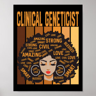 Klinisch geneticus krachtige Black History Month P Poster