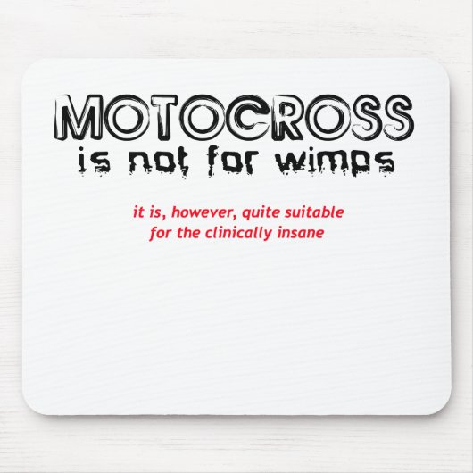 Klinisch Gestoord - Motocross Muismat (Voorkant)