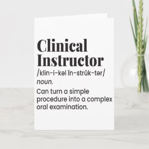 Klinisch instructeur Verpleegkundeleraar Grappige Kaart