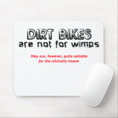 Klinisch Krankzinnig - de Motocross van de Fiets Muismat (Met muis)