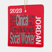 Klinisch maatschappelijk werker Buitengewoon DOUAN Keramisch Ornament (Links)