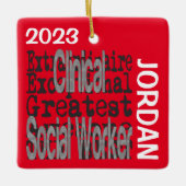 Klinisch maatschappelijk werker Buitengewoon DOUAN Keramisch Ornament (Voorkant)