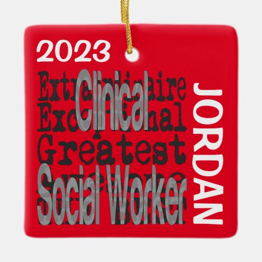 Klinisch maatschappelijk werker Buitengewoon DOUAN Keramisch Ornament (Voorkant)