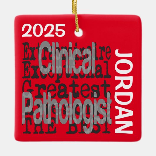 Klinisch patholoog buitengewoon DOUANE Keramisch Ornament (Voorkant)