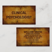 Klinisch psycholoog Antiek Visitekaartje (Voorkant / Achterkant)
