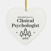 Klinisch Psycholoog Hart Kerstversiering Keramisch Ornament (Voorkant)
