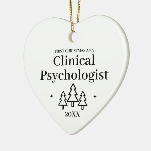 Klinisch Psycholoog Hart Kerstversiering Keramisch Ornament (Links)