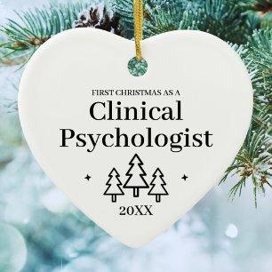 Klinisch Psycholoog Hart Kerstversiering Keramisch Ornament