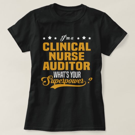 Klinisch verpleegkundige auditor t-shirt (Design voorkant)
