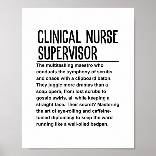 Klinisch verpleegkundige supervisor poster (Voorkant)