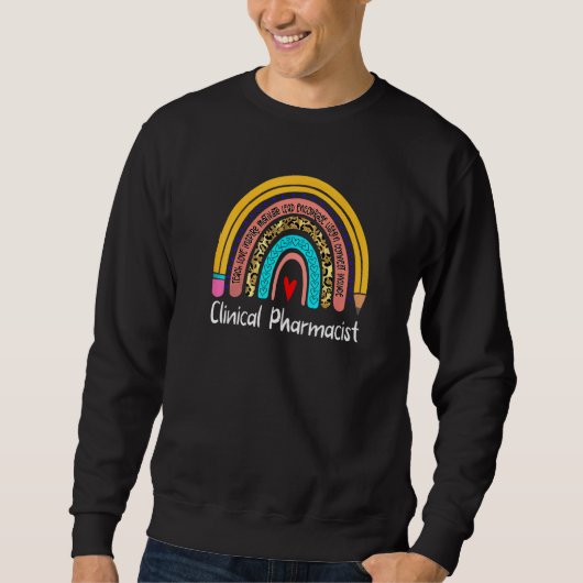 Klinische apotheker Leopard Rainbow Terug naar sch Trui (Voorkant)