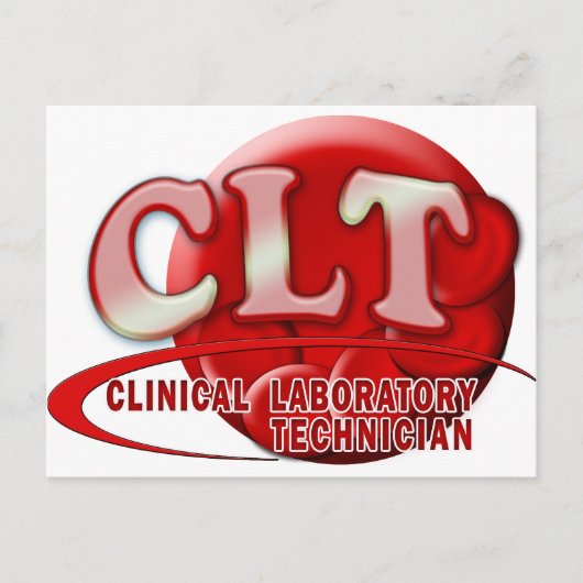 KLINISCHE LABORATORIUMTECHNISCHE SWOOSH-LOGO BRIEFKAART (Voorkant)