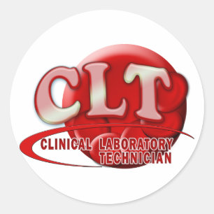 KLINISCHE LABORATORIUMTECHNISCHE SWOOSH-LOGO RONDE STICKER