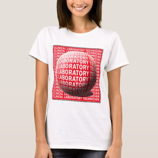 KLINISCHE LABORATORIUMTEKST VOOR SPEELBLOED T-SHIRT (Voorkant)