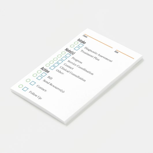 Klinische notities en herinneringen post-it® notes (Schuin)