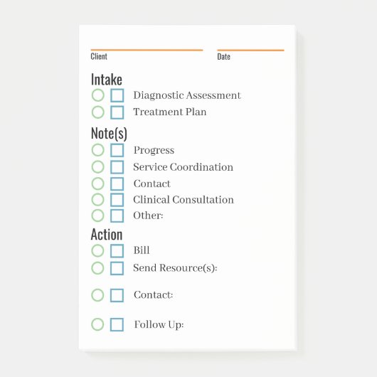 Klinische notities en herinneringen post-it® notes (Voorkant)
