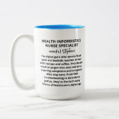 Klinische Nurse Health Informatics Nurse Specialis Tweekleurige Koffiemok (Links)